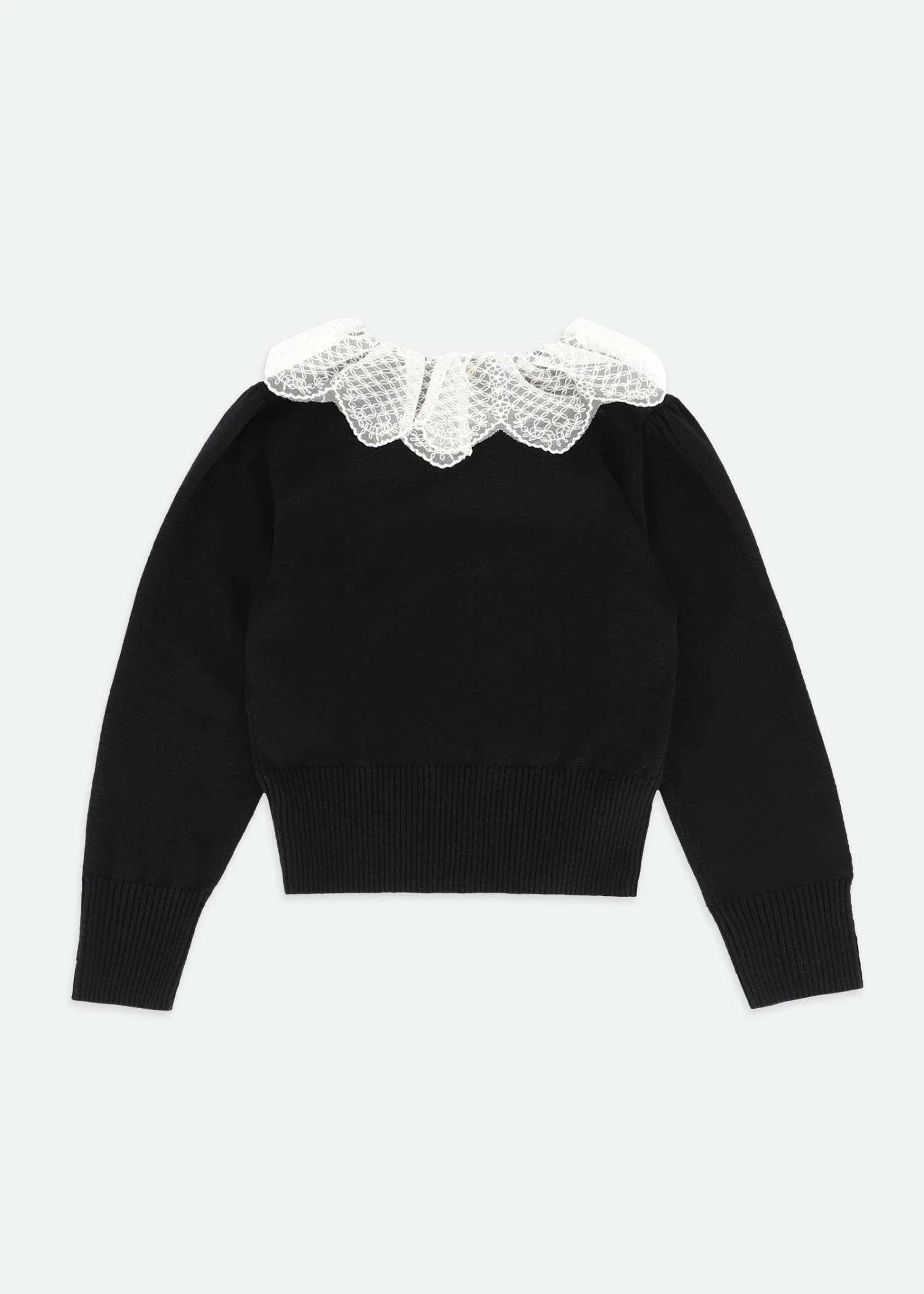Meg Lace Collar Jumper Black 5 Meg Lace Collar Jumper Black - Image 5
