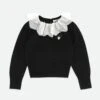 Meg Lace Collar Jumper Black