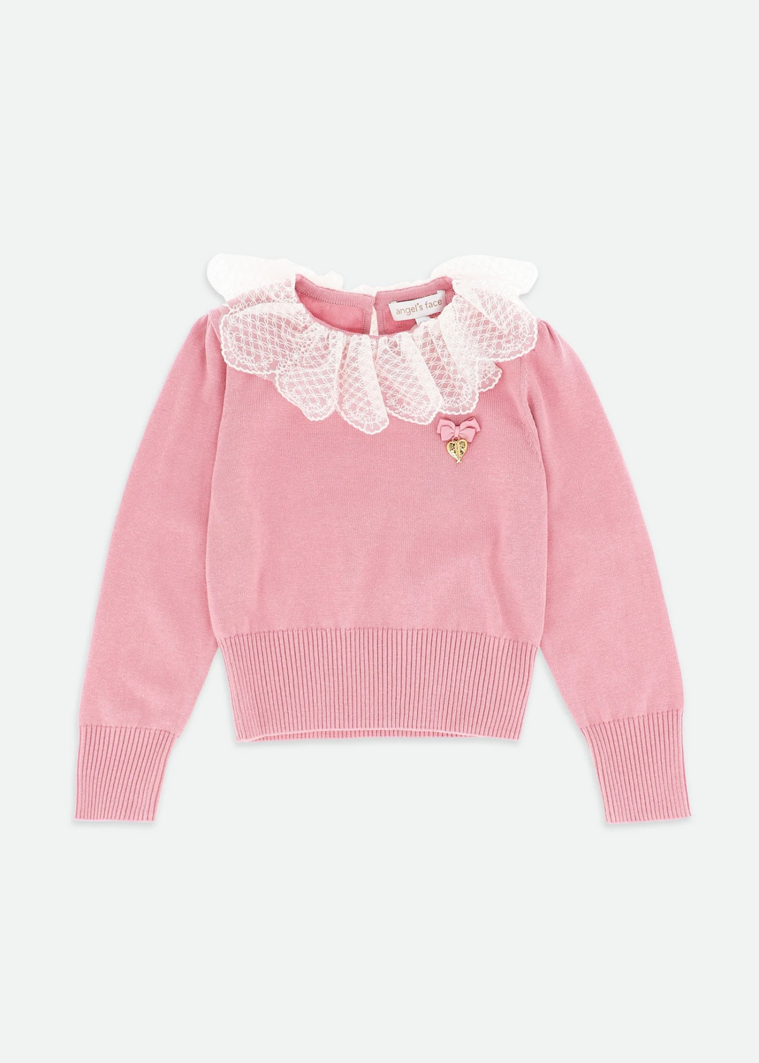 Meg Lace Collar Jumper Tea Rose 1 Meg Lace Collar Jumper Tea Rose