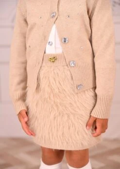 Melody Fluffy Knitted Skirt Sand -Angels-Face Shop Melody Skirt Sand Lifestyle