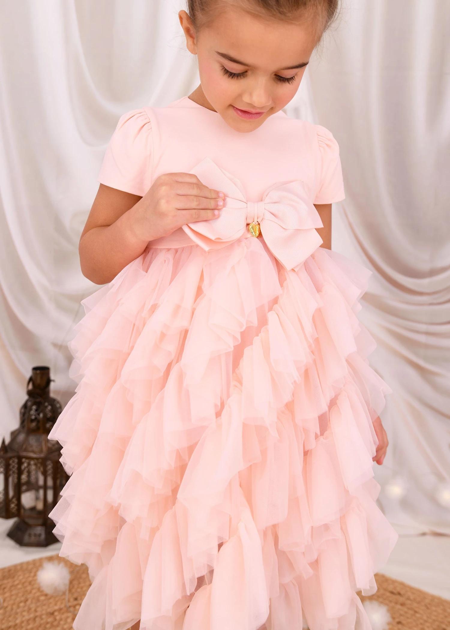 Mille Feuille Dress Peach 5 Mille Feuille Dress Peach - Image 5