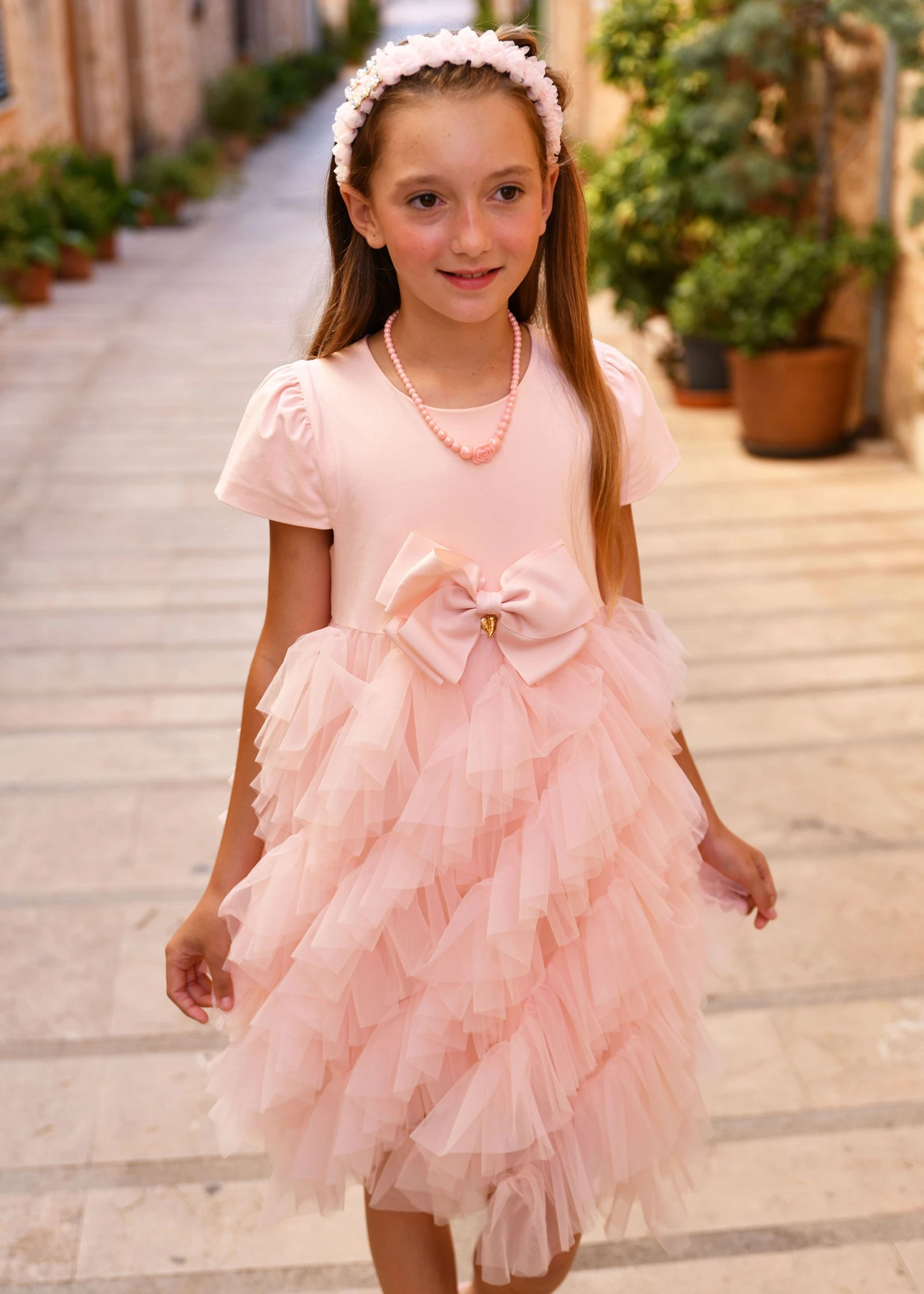 Mille Feuille Dress Peach 2 Mille Feuille Dress Peach - Image 2