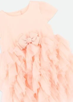 Mille Feuille S/S Baby Dress Peach -Angels-Face Shop MilleFeuille BabyDress Peach Detail
