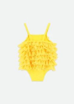 Minnow Sparkle Swimsuit Dandelion -Angels-Face Shop Minnow BabySwimuit Yellow Back