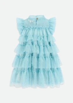 Mitzi Sparkle Dress Porcelain Blue -Angels-Face Shop Mitzi Dress Blue Back