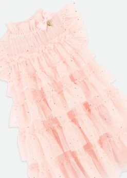 Mitzi Sparkle Tiered Dress Pale Pink 6 Mitzi Sparkle Tiered Dress Pale Pink -Angels-Face Shop Mitzi Dress Pink Detail