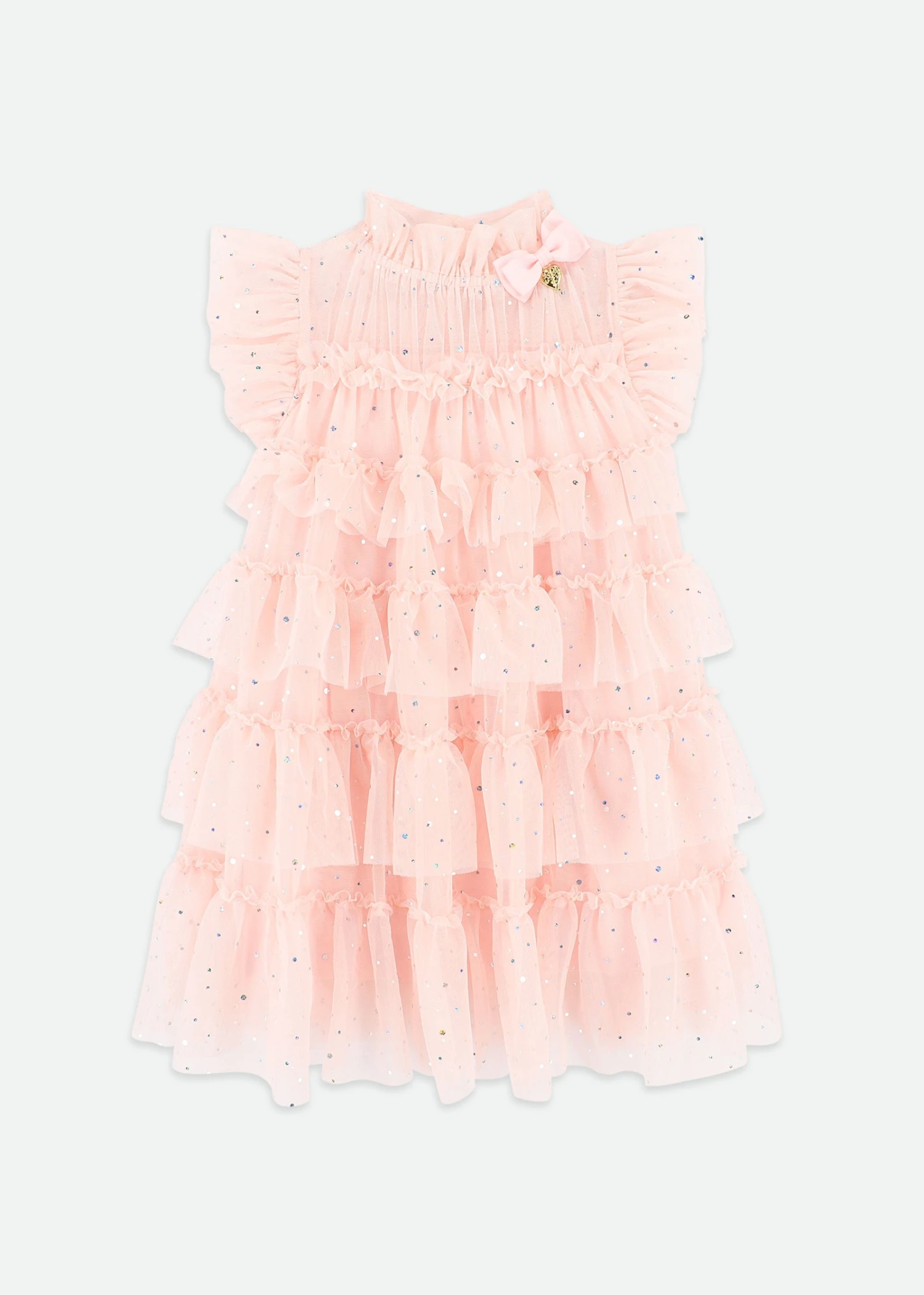 Mitzi Sparkle Tiered Dress Pale Pink 1 Mitzi Sparkle Tiered Dress Pale Pink