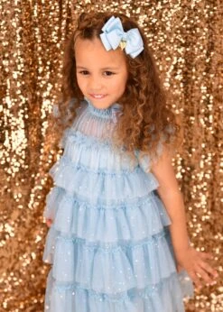 Mitzi Sparkle Dress Porcelain Blue -Angels-Face Shop Mitzi Dress Blue Campaign 1