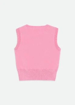 Morag Sleeveless Knit Begonia Pink -Angels-Face Shop Morag Top Begonia Back