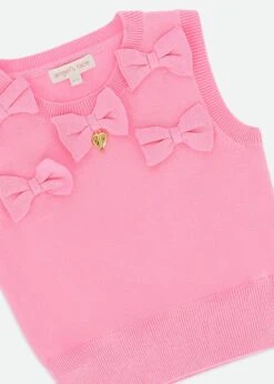 Morag Sleeveless Knit Begonia Pink -Angels-Face Shop Morag Top Begonia Detail