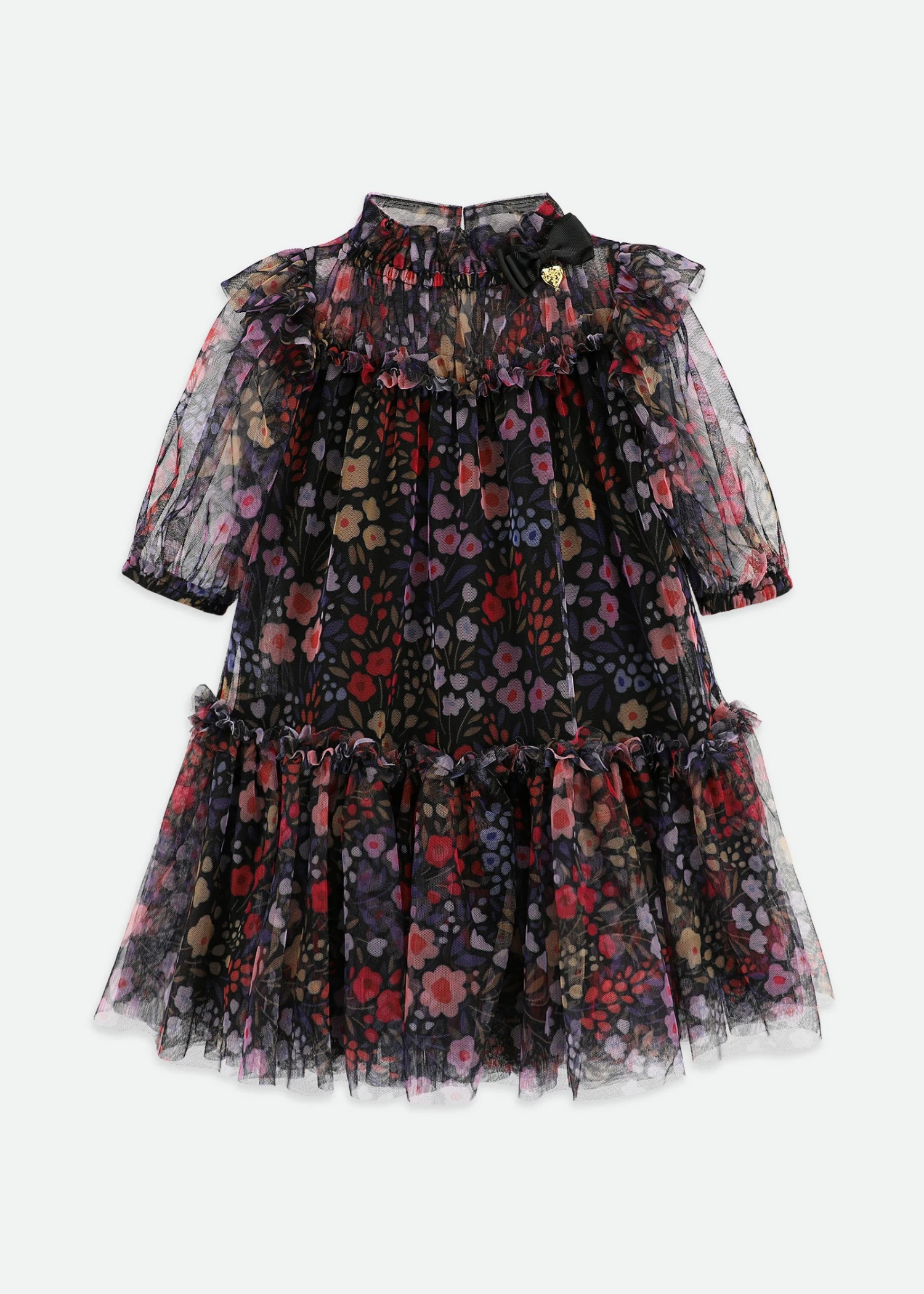 Myrtle Millifiori Tulle Dress Black 1 Myrtle Millifiori Tulle Dress Black