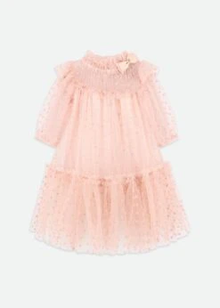 Myrtle Flock Hearts Tulle Dress Blush Pink