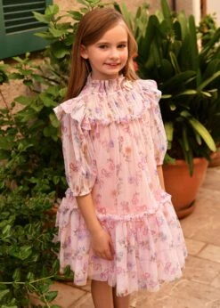 Myrtle Trail Flower Dress Peach -Angels-Face Shop Myrtle Dress Peach Campaign