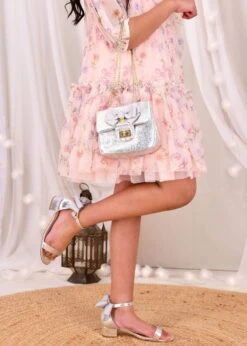 Elice Shoes Silver -Angels-Face Shop Myrtle Dress Peach Lifestyle 1 1