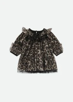 Nadiya Baby Leopard Dress Black