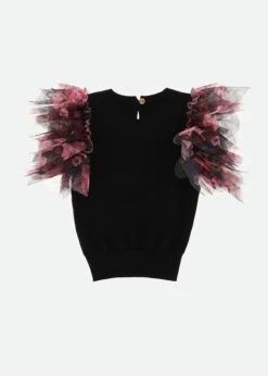 Nakita Kew Knitted Top Black -Angels-Face Shop Nakita Top Black Back