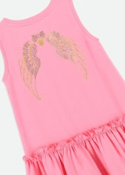 Navigator Printed Wings Dress Begonia Pink -Angels-Face Shop Navigator Dress Begonia Detail