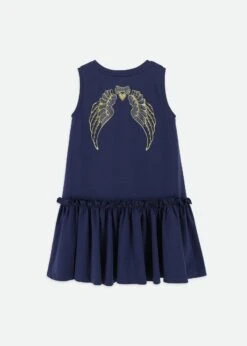 Navigator Printed Wings Dress Navy -Angels-Face Shop Navigator Dress Navy Back