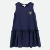 Navigator Printed Wings Dress Navy