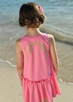 Navigator Printed Wings Dress Begonia Pink -Angels-Face Shop Navigator Dress Begonia Pink Campaign 1