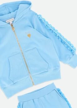 Nerys Satin Trim Tracksuit Baby Blue 12 Nerys Satin Trim Tracksuit Baby Blue -Angels-Face Shop Nerys Tracksuit Blue Detail