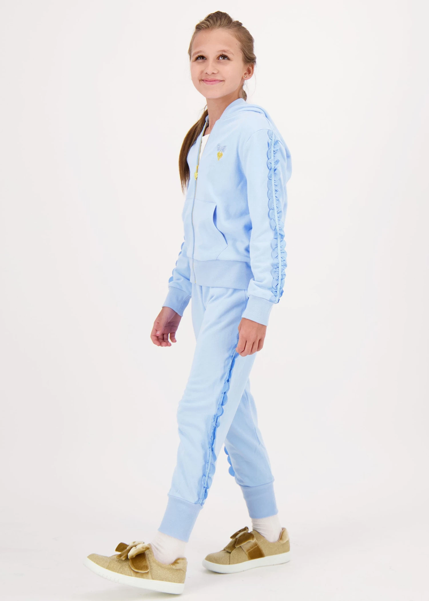 Nerys Satin Trim Tracksuit Baby Blue 4 Nerys Satin Trim Tracksuit Baby Blue - Image 4