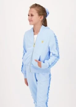 Nerys Satin Trim Tracksuit Baby Blue 9 Nerys Satin Trim Tracksuit Baby Blue -Angels-Face Shop Nerys Tracksuit Blue Lifestyle 1