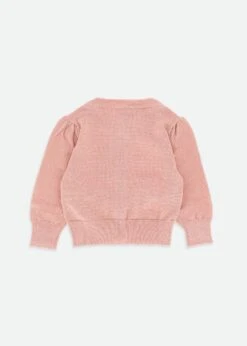 Nicolette Metallic Baby Cardigan Blush -Angels-Face Shop Nicolette Baby Cardigan Blush Back