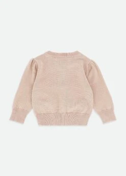Nicolette Metallic Baby Cardigan Sand 7 Nicolette Metallic Baby Cardigan Sand -Angels-Face Shop Nicolette Baby Cardigan Sand Back