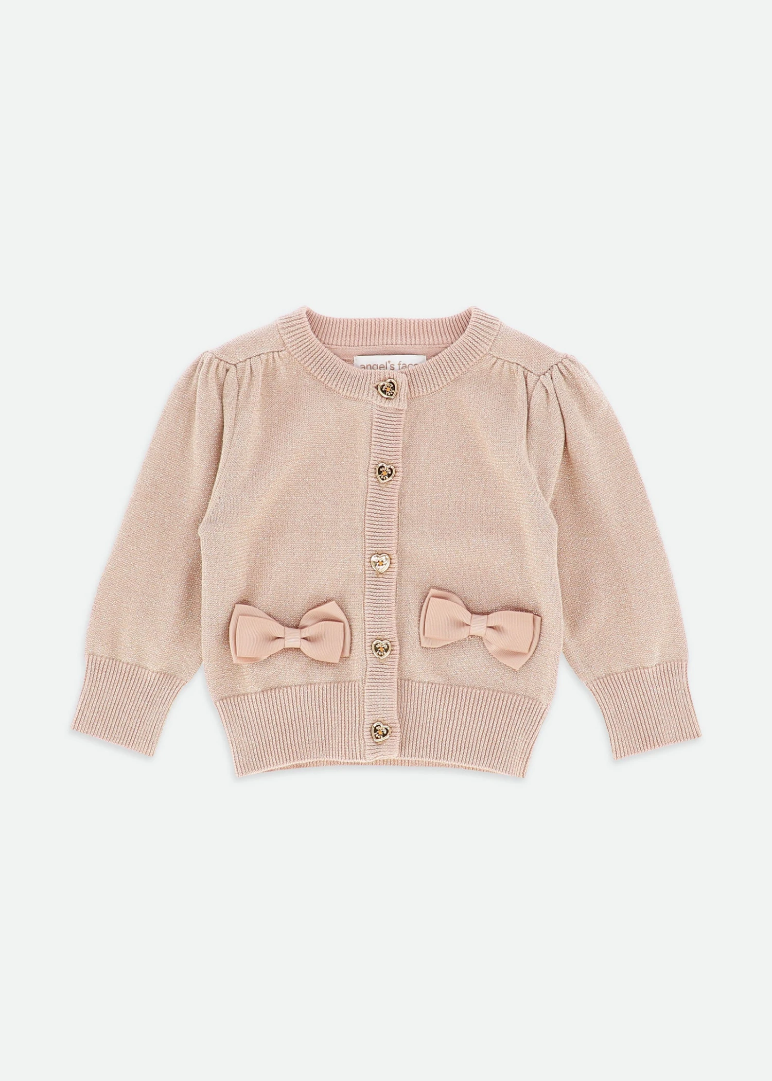 Nicolette Metallic Baby Cardigan Sand 1 Nicolette Metallic Baby Cardigan Sand