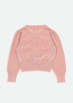 Nicolette Metallic Cardigan Blush 5 Nicolette Metallic Cardigan Blush -Angels-Face Shop Nicolette Cardigan Blush Back