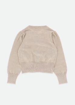 Nicolette Metallic Cardigan Sand 5 Nicolette Metallic Cardigan Sand -Angels-Face Shop Nicolette Cardigan Sand Back