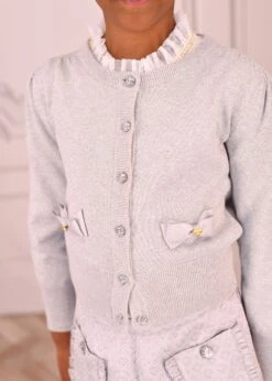 Nikki Metallic Cardigan Silver 7 Nikki Metallic Cardigan Silver -Angels-Face Shop Nikki Cardigan Silver Lifestyle 2