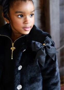 Nola Fur Jacket Black -Angels-Face Shop Nola Coat Black lifestyle