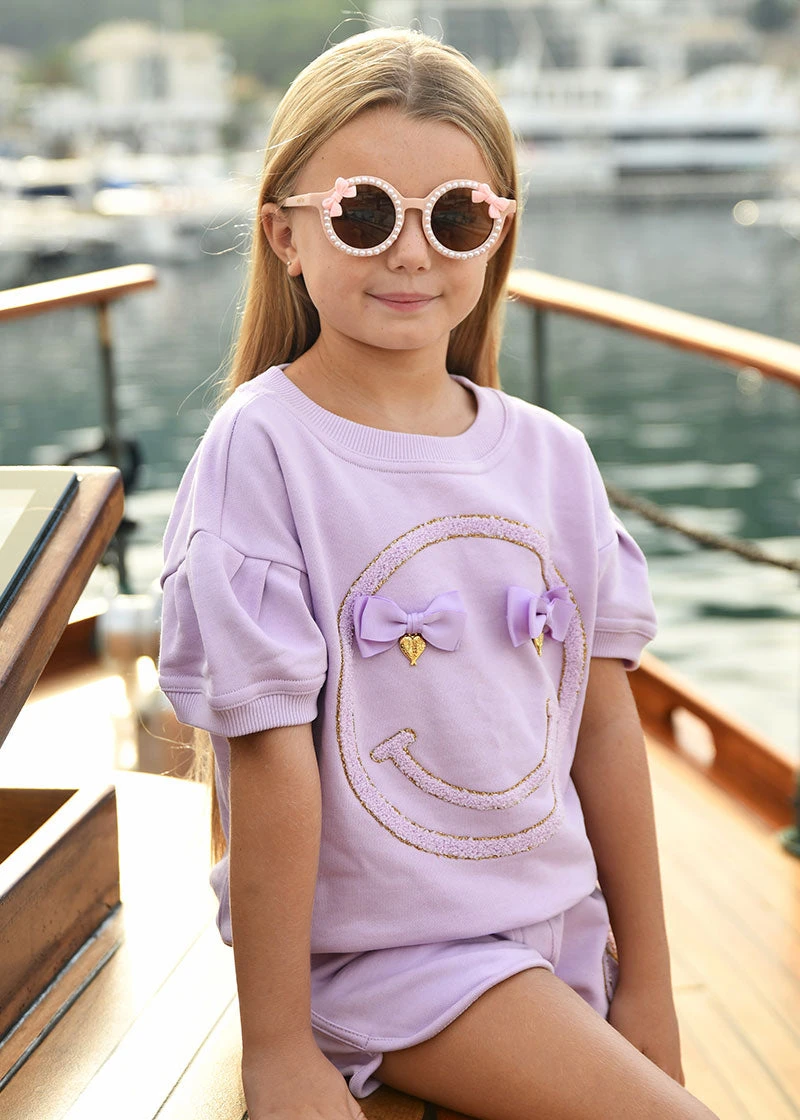 Paige Bow Sunglasses Blush Pink 2 Paige Bow Sunglasses Blush Pink - Image 2