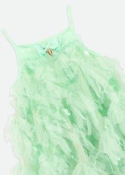 Palma 3D Tulle And Sequin Dress Mint -Angels-Face Shop Palma Dress Mint Detail