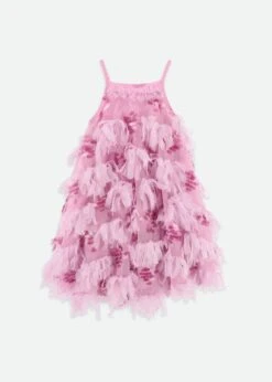 Palma 3D Tulle And Sequin Dress Orchid -Angels-Face Shop Palma Dress OrchidLilac Back