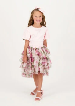 Patsy Roses Tulle Skirt Pink -Angels-Face Shop Patsy Skirt Pink Lifestyle 1