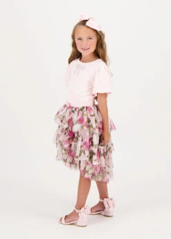 Patsy Roses Tulle Skirt Pink -Angels-Face Shop Patsy Skirt Pink Lifestyle 2