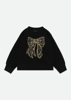 Paula Sweat With Bow Black