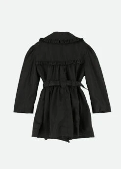 Perdey Trench Coat Black 7 Perdey Trench Coat Black -Angels-Face Shop Perdey Black Back