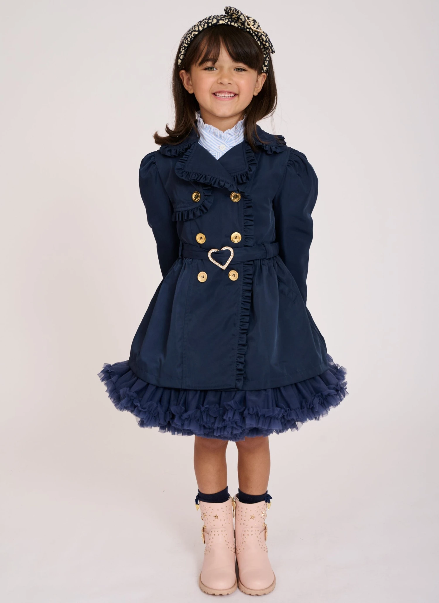 Perdey Trench Coat Navy 4 Perdey Trench Coat Navy - Image 4