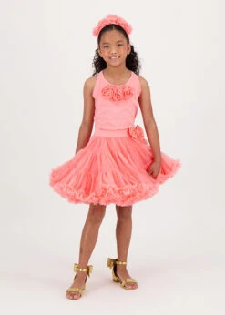 Pixie Tutu Skirt Coral -Angels-Face Shop Pixie Tutu Coral Lifestyle 1