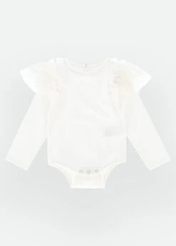 Primrose Lace Trim Babygrow Snowdrop