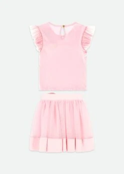 Priscilla Satin Trim Top And Skirt Set Fairy Pink -Angels-Face Shop Priscilla Set Pink Back