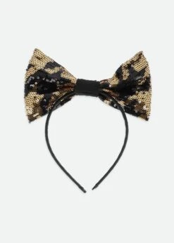 Queenie Houndstooth Sequin Aliceband Black/Gold -Angels-Face Shop Queenie Headband Gold Back 5b680293 31c4 40e4 9e9e 5a675bb1b23f