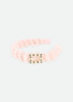 Rae Ruffle Aliceband Peach -Angels-Face Shop Rae Headband Peach Side