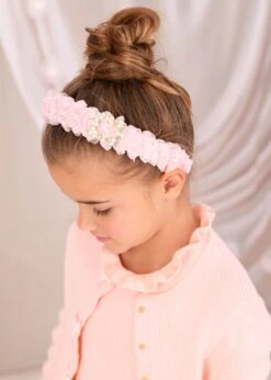 Rae Ruffle Aliceband Peach -Angels-Face Shop Rae Headband Peach Lifestyle