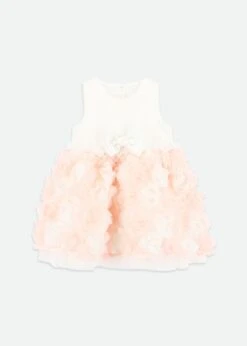ReeRee 3D Roses Baby Dress Snowdrop/Pink