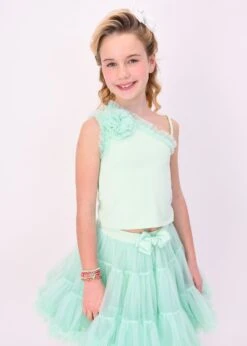 Reese One Shoulder Top Mint -Angels-Face Shop Reese Top Mint Lifestyle 1 1